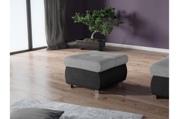 Cerys Fotpall 60 cm - Svart/Grå - Möbler - Fåtölj & stolar - Pall & puff - Fotpallar