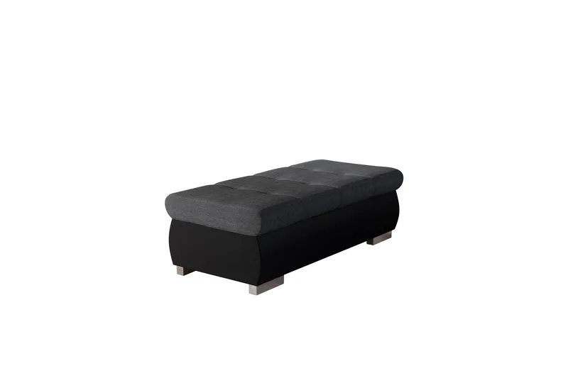 Cerys Fotpall 60 cm, Svart/Mörkgrå