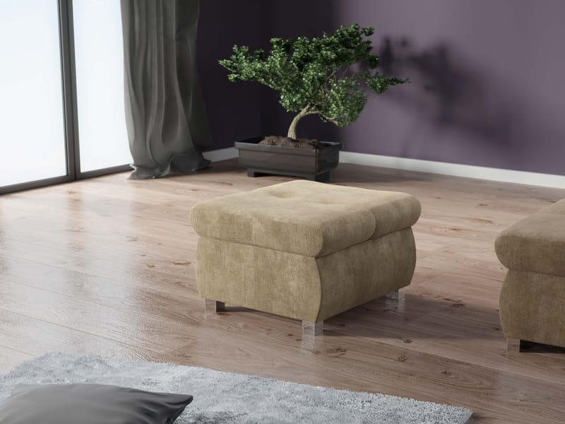 Cerys Fotpall - beige - Möbler - Fåtölj & stolar - Pall & puff - Sittpuff