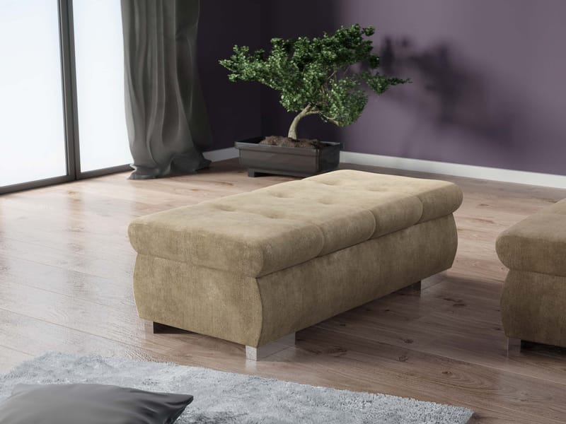 Cerys Fotpall - beige - Möbler - Fåtölj & stolar - Pall & puff - Sittpuff