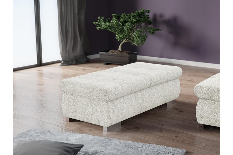Cerys Sittpuff - Vit - Möbler - Fåtölj & stolar - Pall & puff - Sittpuff