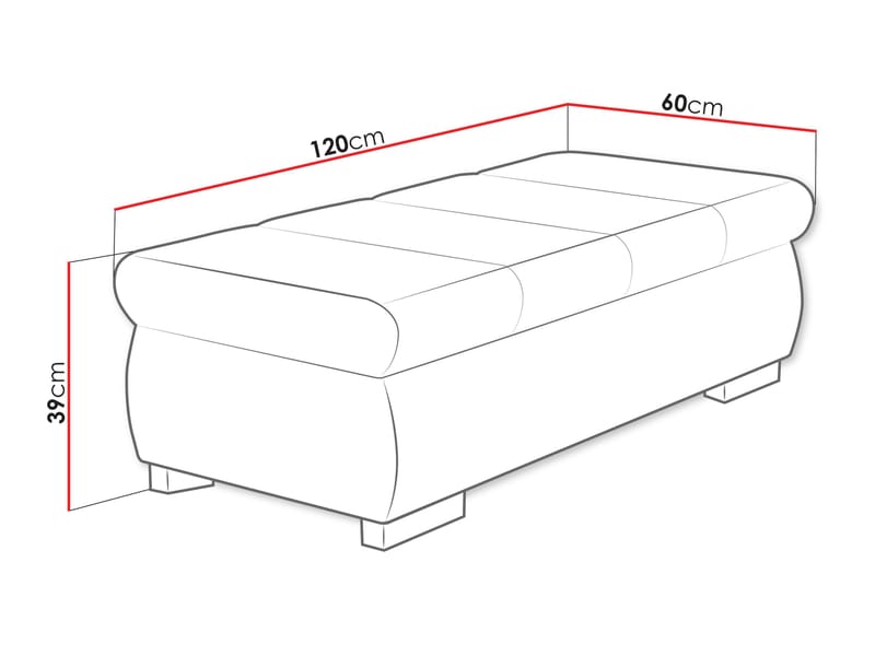 Cillo Fotpall 120 cm - Möbler - Fåtölj & stolar - Pall & puff - Sittpuff