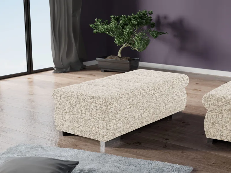 Cillo Fotpall - beige - Möbler - Fåtölj & stolar - Pall & puff - Sittpuff