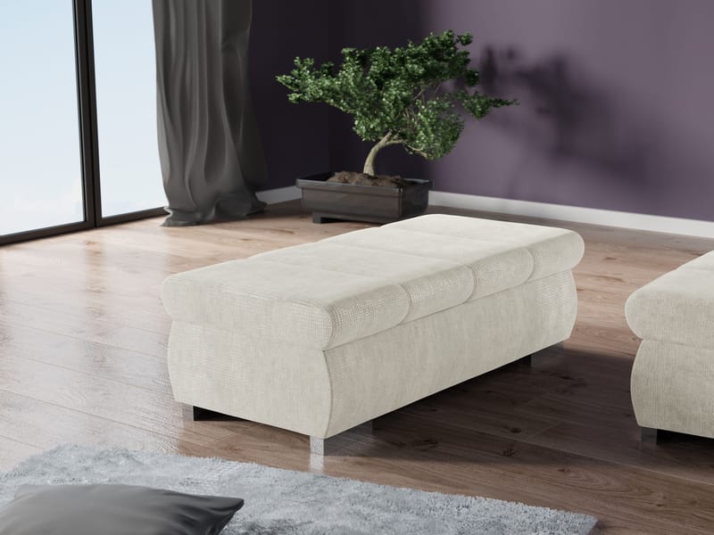 Cillo Fotpall - beige - Möbler - Fåtölj & stolar - Pall & puff - Sittpuff