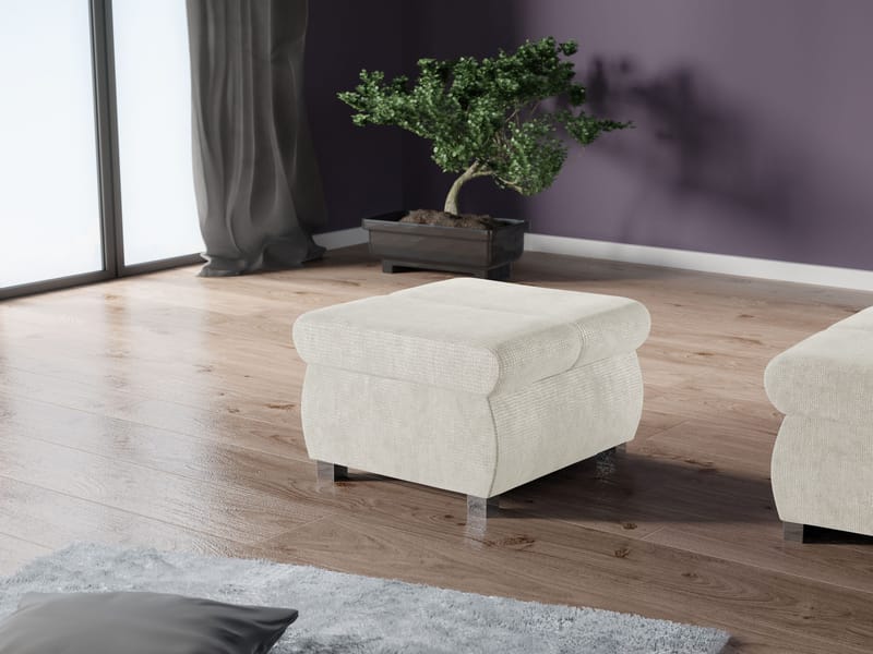 Cillo Fotpall - beige - Möbler - Fåtölj & stolar - Pall & puff - Sittpuff