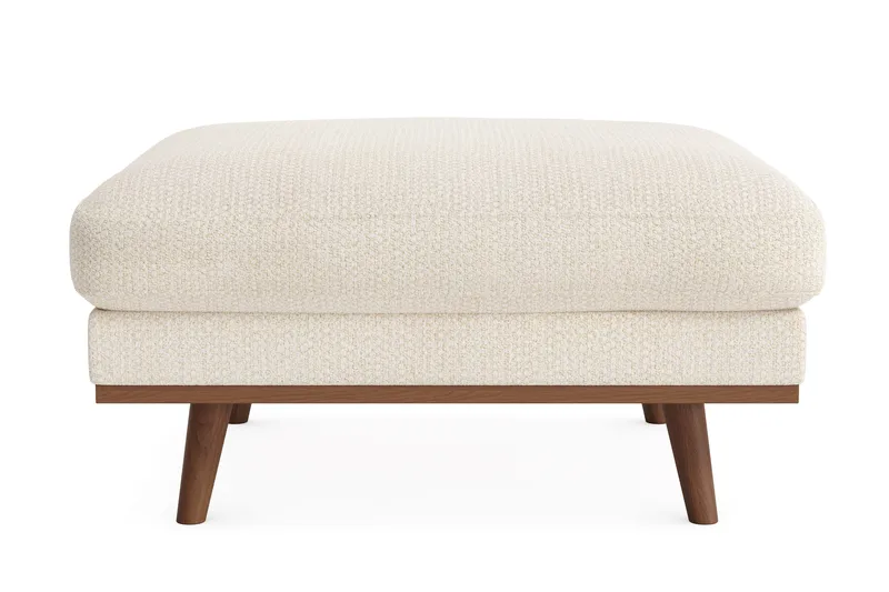 Copenhagen Premium Fotpall i Chenille, Ljusbeige