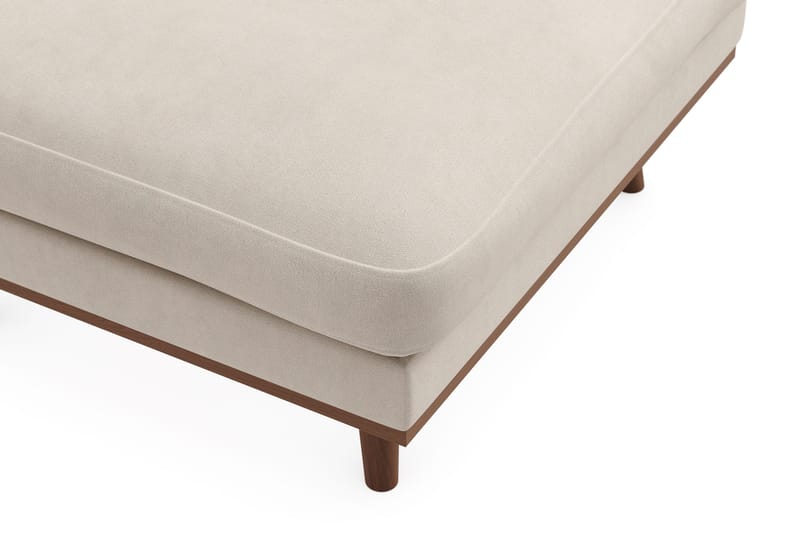 Copenhagen Premium Fotpall i Chenille - Beige - Möbler - Fåtölj & stolar - Pall & puff - Fotpallar