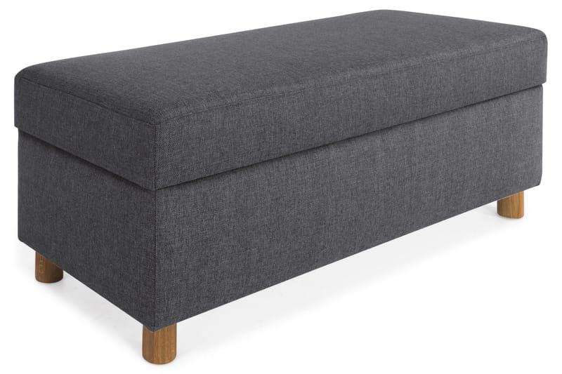 Crazy Fotpall med Förvaring 120x50, Mörkgrå