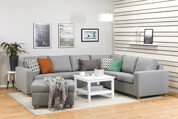 Crazy Fotpall med Förvaring 80x65 - Grå - Möbler - Fåtölj & stolar - Pall & puff - Fotpallar