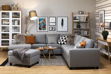 Crazy Fotpall med Förvaring 80x65 - Grå - Möbler - Fåtölj & stolar - Pall & puff - Fotpallar