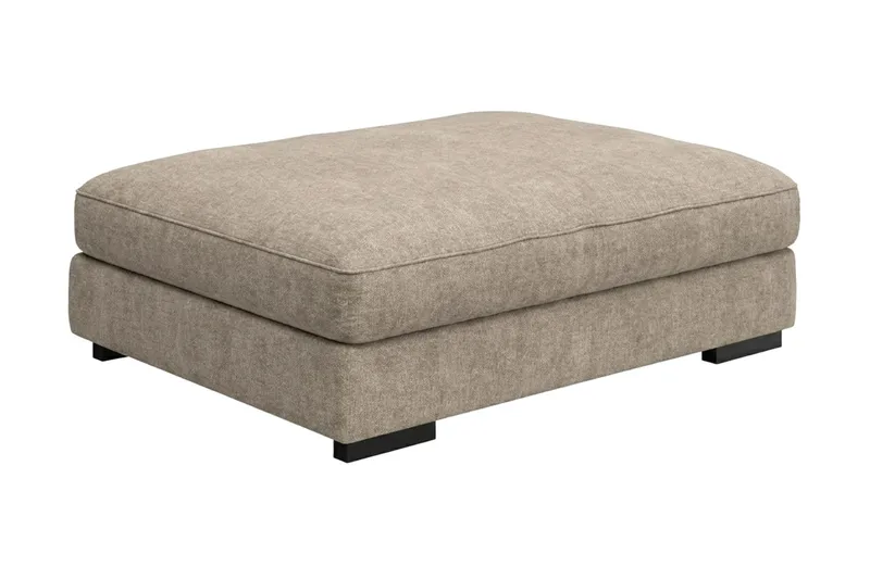 Dubai Rektangulär Fotpall 120x95 cm i Chenille, Brun