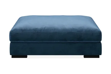 Dubai Rektangulär Fotpall 120x95 cm i Sammet - Blå - Möbler - Fåtölj & stolar - Pall & puff - Fotpallar