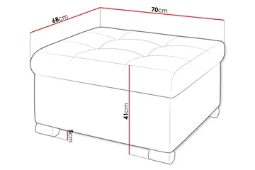 Dynir Fotpall 68 cm - Marinblå - Möbler - Fåtölj & stolar - Pall & puff - Fotpallar