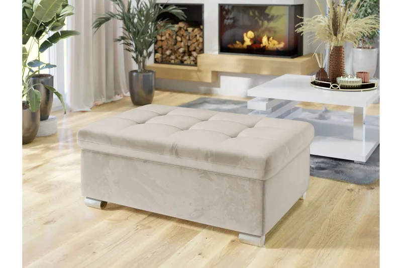 Dynir Fotpall 70 cm - Beige - Möbler - Fåtölj & stolar - Pall & puff - Fotpallar