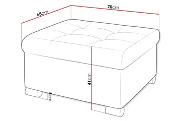 Dynir Fotpall 70 cm - Brun - Möbler - Fåtölj & stolar - Pall & puff - Fotpallar