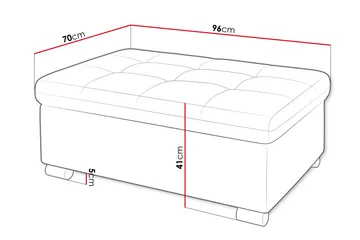 Dynir Fotpall 70 cm - Brun - Möbler - Fåtölj & stolar - Pall & puff - Fotpallar