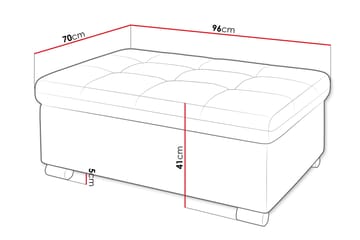 Dynir Fotpall 70 cm - Brun - Möbler - Fåtölj & stolar - Pall & puff - Fotpallar