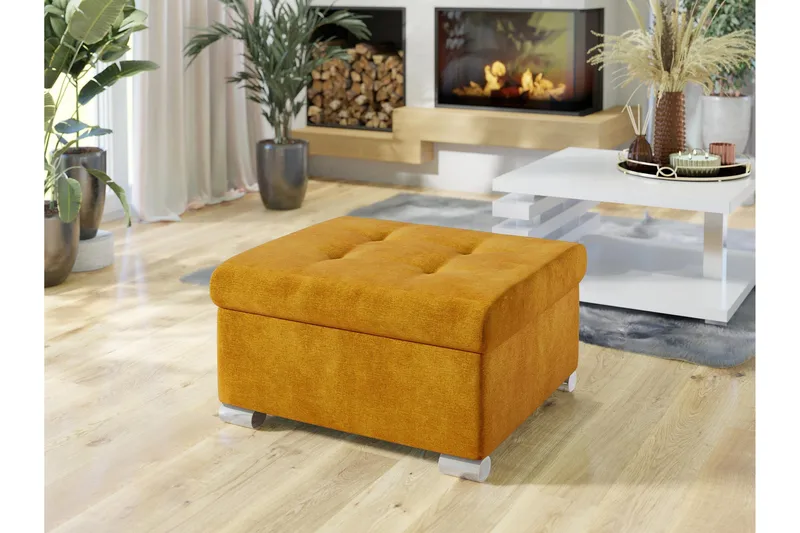 Dynir Fotpall 70 cm - Gul - Möbler - Fåtölj & stolar - Pall & puff - Fotpallar