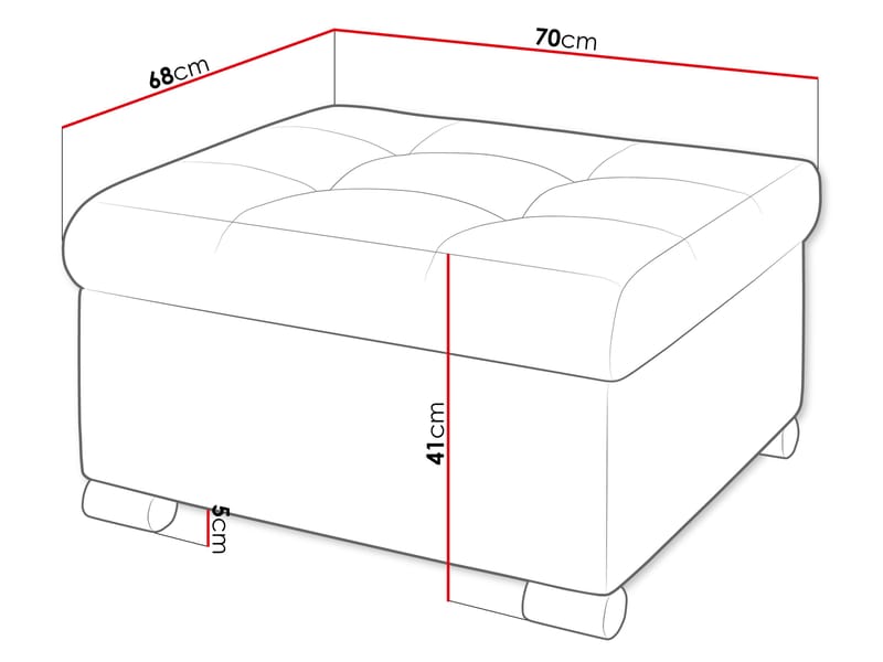 Dynir Fotpall 70 cm - Möbler - Fåtölj & stolar - Pall & puff - Sittpuff