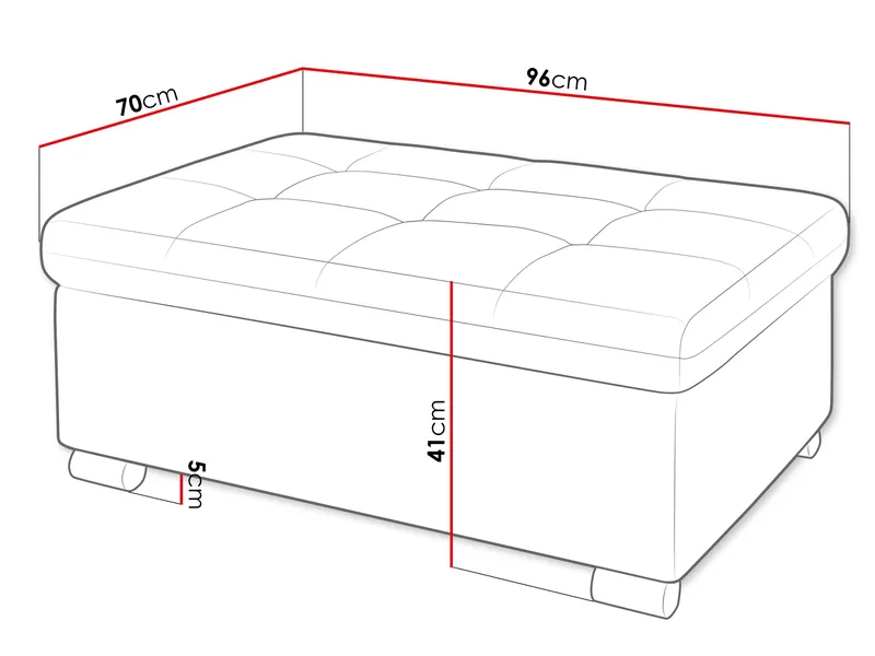Dynir Fotpall 96 cm - Beige - Möbler - Fåtölj & stolar - Pall & puff - Fotpallar