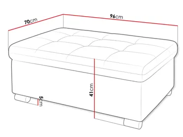 Dynir Fotpall 96 cm - Blå - Möbler - Fåtölj & stolar - Pall & puff - Fotpallar