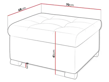 Dynir Fotpall 96 cm - Rosa - Möbler - Fåtölj & stolar - Pall & puff - Fotpallar