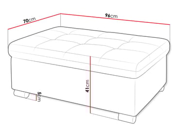Dynir Fotpall 96 cm - Rosa - Möbler - Fåtölj & stolar - Pall & puff - Fotpallar