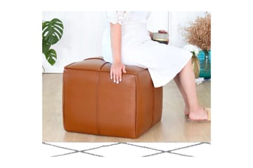 Edrin Sittpuff Utomhus 52 cm - Brun - Möbler - Fåtölj & stolar - Pall & puff - Sittpuff