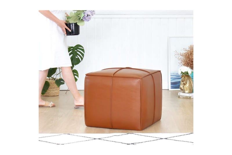 Edrin Sittpuff Utomhus 52 cm - Brun - Möbler - Fåtölj & stolar - Pall & puff - Sittpuff