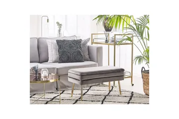 Förvaringsbänk Durham Grå - Grå - Möbler - Fåtölj & stolar - Pall & puff - Fotpallar