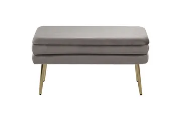 Förvaringsbänk Durham Grå - Grå - Möbler - Fåtölj & stolar - Pall & puff - Fotpallar