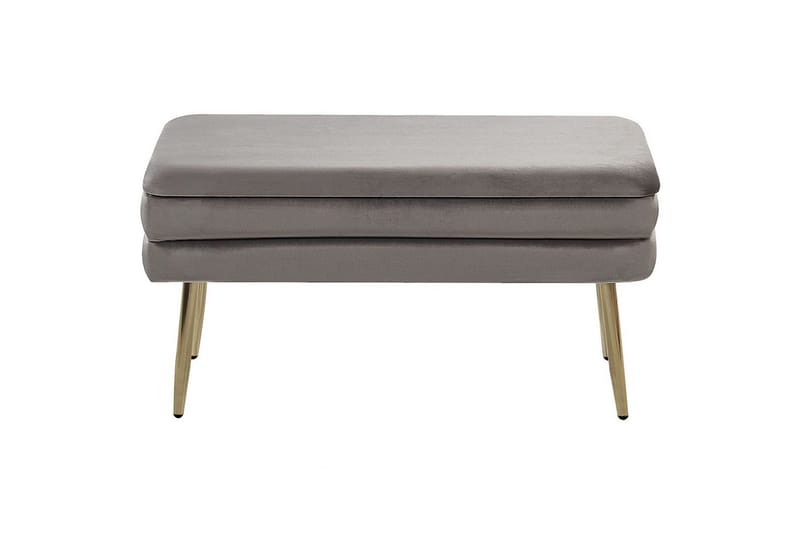 Förvaringsbänk Durham Grå - Grå - Möbler - Fåtölj & stolar - Pall & puff - Fotpallar