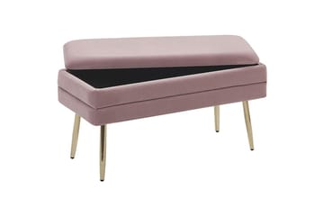 Förvaringsbänk Durham Rosa - Rosa - Möbler - Fåtölj & stolar - Pall & puff - Fotpallar