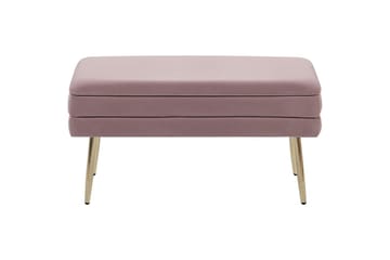 Förvaringsbänk Durham Rosa - Rosa - Möbler - Fåtölj & stolar - Pall & puff - Fotpallar