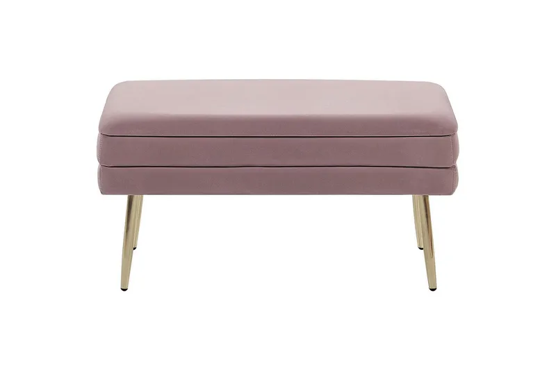 Förvaringsbänk Durham Rosa - Rosa - Möbler - Fåtölj & stolar - Pall & puff - Fotpallar