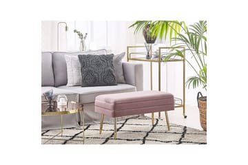 Förvaringsbänk Durham Rosa - Rosa - Möbler - Fåtölj & stolar - Pall & puff - Fotpallar