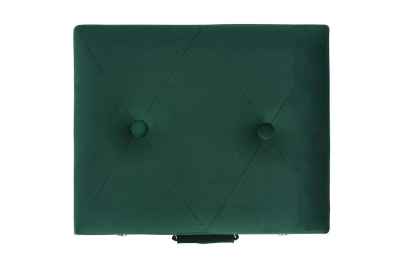 Förvaringspall 40 cm grön sammet - Grön - Pall & puff