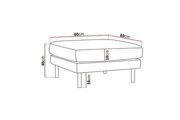 Florenz Fotpall - Grå/Beige - Möbler - Fåtölj & stolar - Pall & puff - Fotpallar