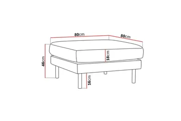 Florenz Fotpall - Ljusgrå - Möbler - Fåtölj & stolar - Pall & puff - Fotpallar