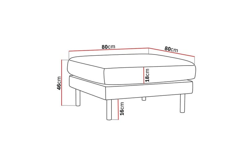 Florenz Fotpall - Ljusgrå - Möbler - Fåtölj & stolar - Pall & puff - Fotpallar