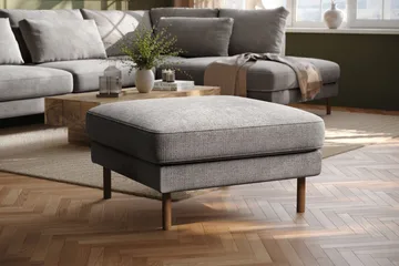 Florenz Fotpall - Ljusgrå - Möbler - Fåtölj & stolar - Pall & puff - Fotpallar