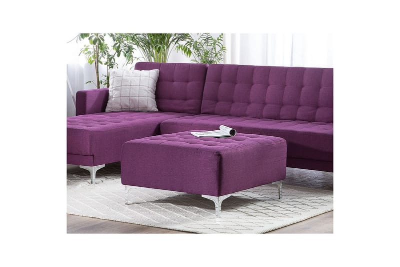 Fotpall Aberdeen Violett/Silver - Violett/Silver - Möbler - Fåtölj & stolar - Pall & puff - Fotpallar