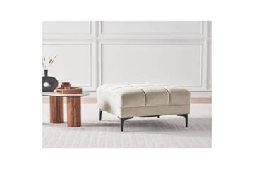 Fotpall Alnes Beige/svart - Beige/svart - Möbler - Fåtölj & stolar - Pall & puff - Fotpallar