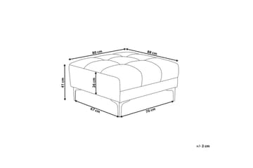 Fotpall Alnes Röd/Svart - Röd/Svart - Möbler - Fåtölj & stolar - Pall & puff - Fotpallar