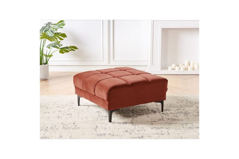 Fotpall Alnes Röd/Svart - Röd/Svart - Möbler - Fåtölj & stolar - Pall & puff - Fotpallar