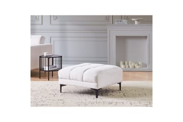 Fotpall Alnes Vit/Svart - Vit/Svart - Möbler - Fåtölj & stolar - Pall & puff - Fotpallar