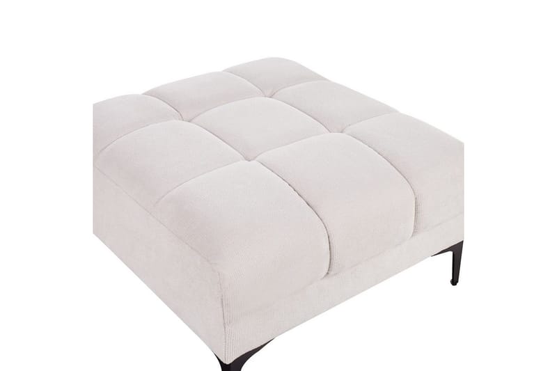 Fotpall Alnes Vit/Svart - Vit/Svart - Möbler - Fåtölj & stolar - Pall & puff - Fotpallar