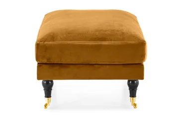 Andrew Fotpall Sammet - Amber/Mässing - Möbler - Fåtölj & stolar - Pall & puff - Fotpallar