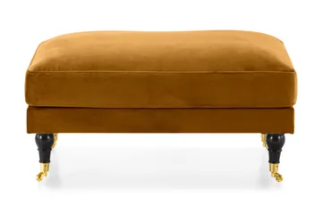 Andrew Fotpall Sammet - Amber/Mässing - Möbler - Fåtölj & stolar - Pall & puff - Fotpallar