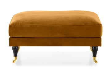 Andrew Fotpall Sammet - Amber/Mässing - Möbler - Fåtölj & stolar - Pall & puff - Fotpallar